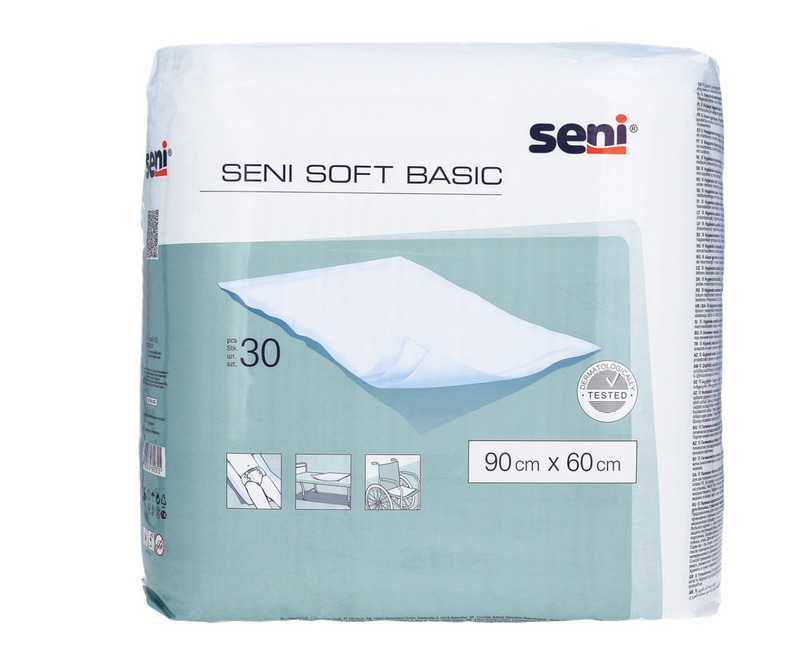 Aleze impermeabile absorbante Seni - Soft Basic 90x60cm 30buc