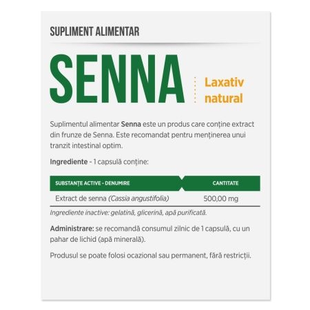 Senna, 30 capsule, Parapharm Senna, 30 capsule, Parapharm