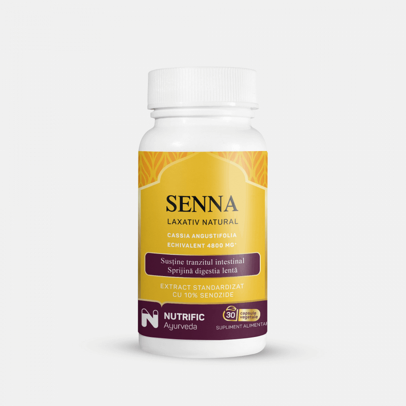 Laxativ Natural Senna, 30 capsule vegetale, Nutrific