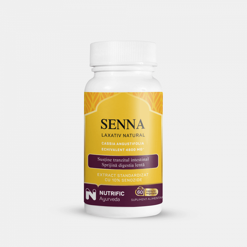 Laxativ Natural Senna, 60 capsule vegetale, Nutrific