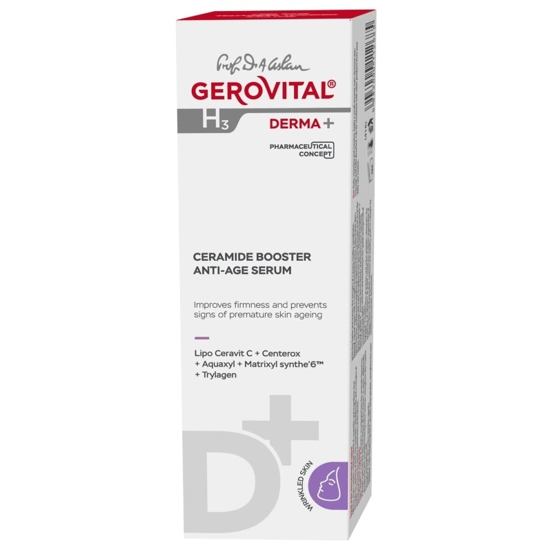 Ser antiage Ceramide Booster H3 Derma+, 15 ml, Gerovital