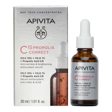 Ser corector antirid cu vitamina C Bee Tech C15, 30 ml, Apivita Ser corector antirid cu vitamina C Bee Tech C15, 30 ml, Apivita