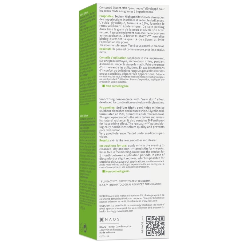 Ser cu efect de peeling Sebium, 40 ml, Bioderma