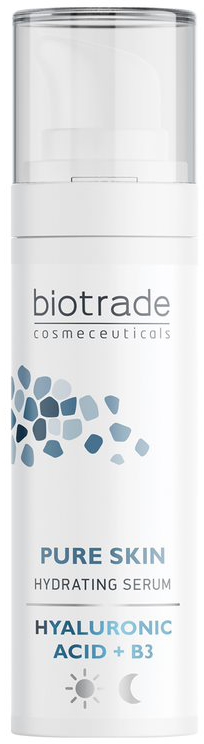 Ser hidratant cu acid hialuronic si niacinamida Pure Skin, 30 ml, Biotrade