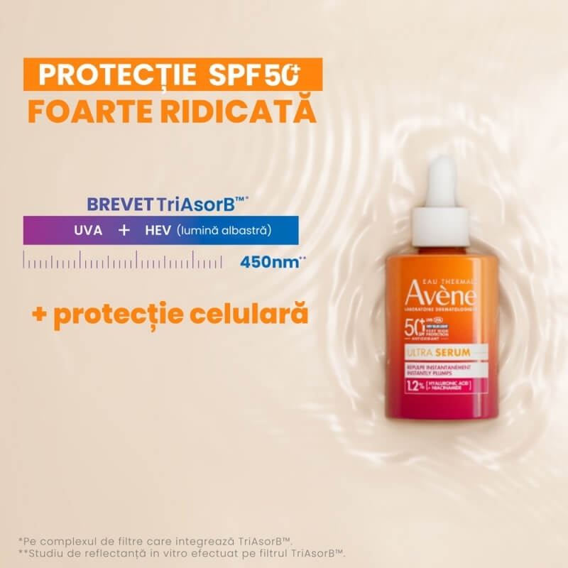 Ultra Serum cu efect de reumplere al pielii SPF 50+, 30 ml, Avene Ultra Serum cu efect de reumplere al pielii SPF 50+, 30 ml, Avene