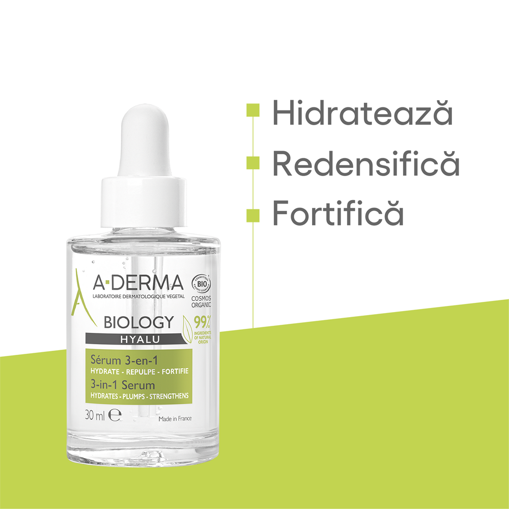 Serum 3 in 1 Biology Hyalu, 30 ml, A-Derma