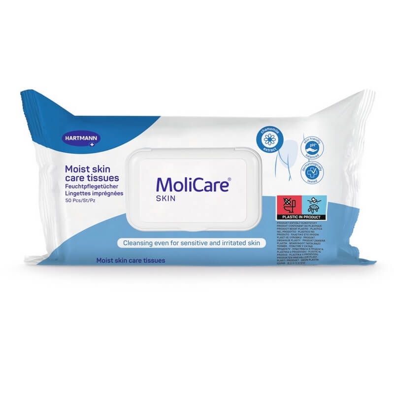 Servetele umede MoliCare Moist Skin, 50 bucati, Hartmann