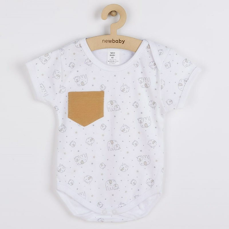 Set 2 piese pentru vara: pantaloni scurti, body, Marime 62, Din bumbac 100%, Perfect Summer, Brown