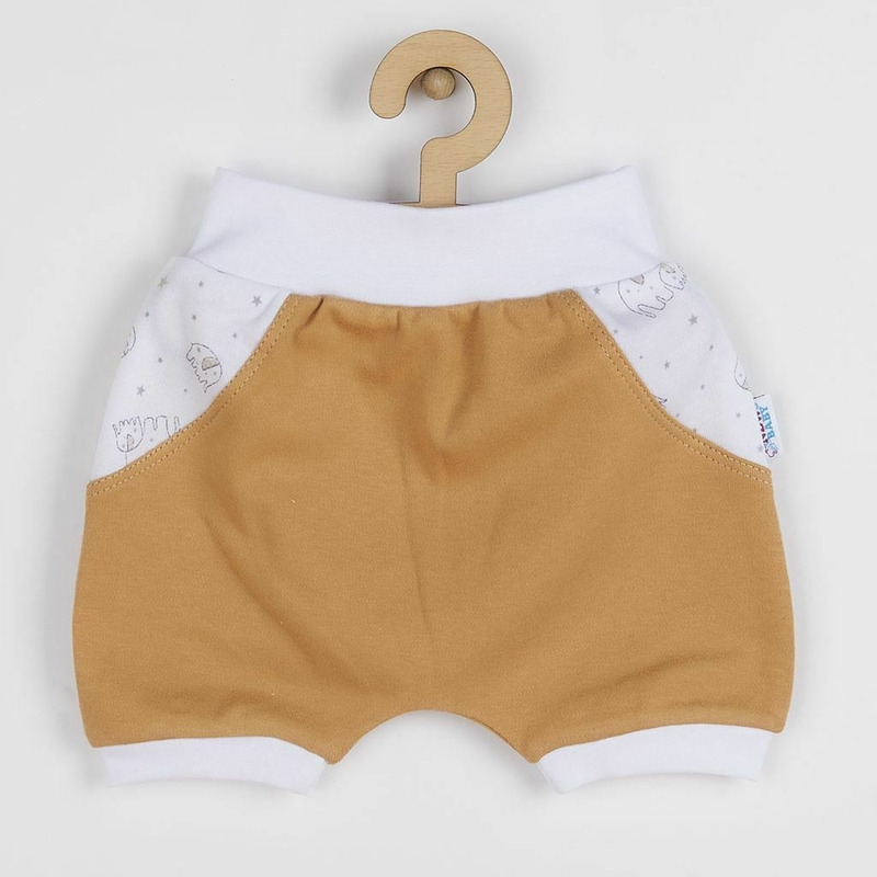 Set 2 piese pentru vara: pantaloni scurti, body, Marime 62, Din bumbac 100%, Perfect Summer, Brown