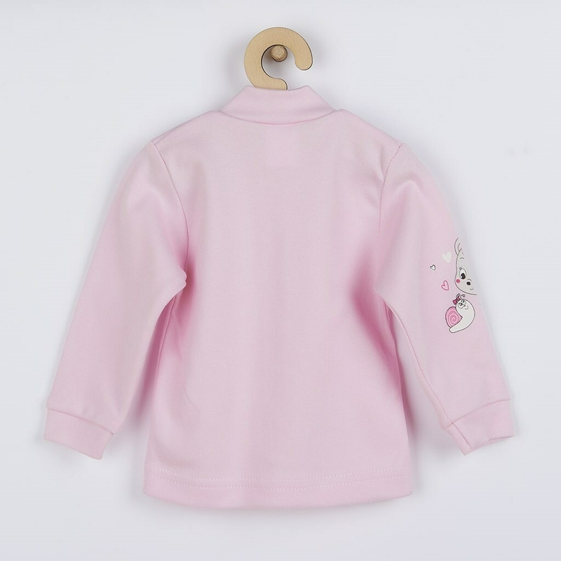 Set 2 piese: salopeta fara maneci, bluza, Marime 62, Din bumbac 100%, New Baby, Mouse Pink