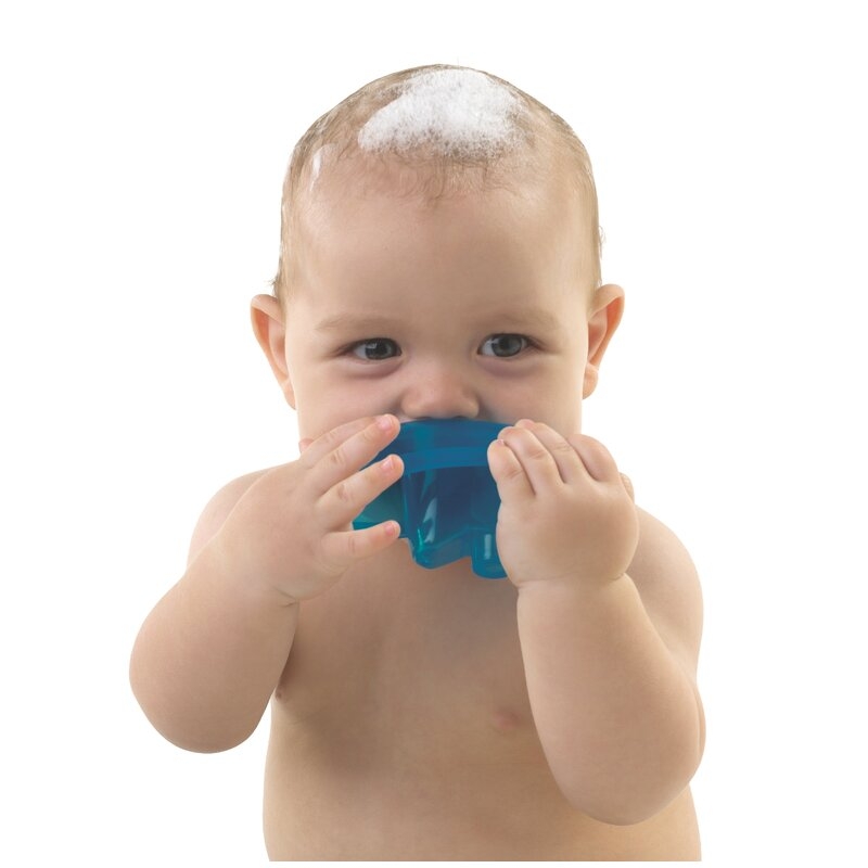 Set 3 jucarii de baie, Playgro, Include 3 barcute colorate, Cu gauri pentru a se revarsa apa, 6 luni+, Bright Baby Boats
