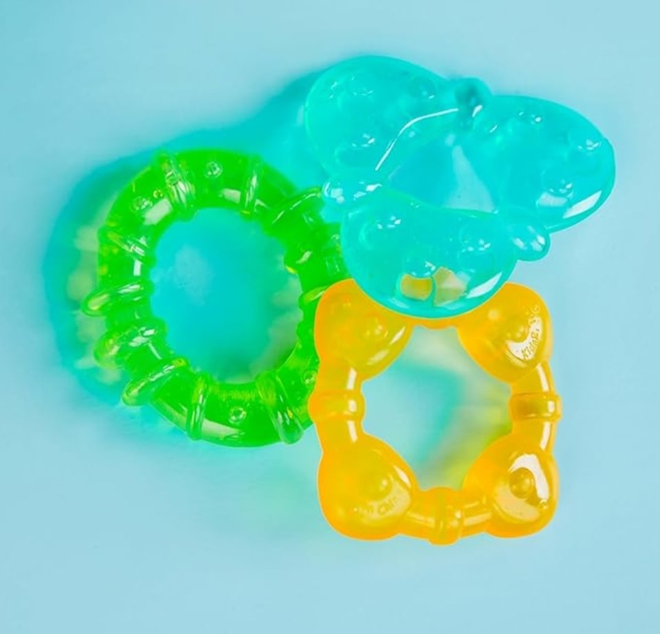 Set 3 jucarii dentitie texturate Teeth Me Pals, +3 luni, Bright Starts
