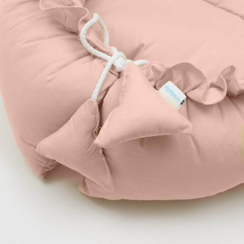 Set 3 piese, Baby Nest, Cu paturica si pernuta, New Baby, Dominik pink