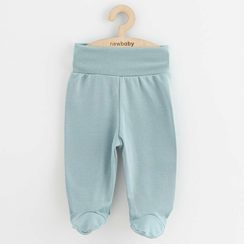 Set 3 piese, New Baby, Classic II, Include 3 perechi de pantalonasi cu botosei, Marime 50, Din bumbac 100%, Blue