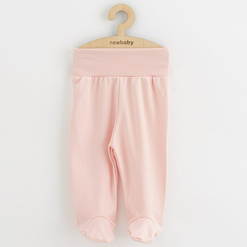 Set 3 piese, New Baby, Classic II, Include 3 perechi de pantalonasi cu botosei, Marime 62, Din bumbac 100%, Pink