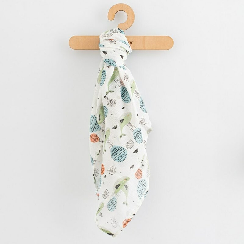 Set 3 scutece, New Baby, Multifunctionale, Din bumbac 100%, Material certificate Oeko Tex Standard 10070x80 cm, Multicolor, Boy