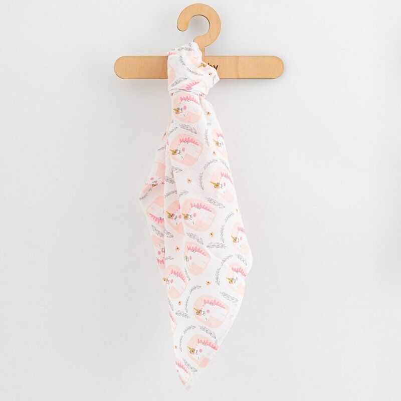 Set 3 scutece, New Baby, Multifunctionale, Din bumbac 100%, Material certificate Oeko Tex Standard 10070x80 cm, Multicolor, Girl