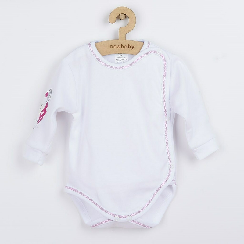 Set 4 piese: body cu maneca lunga, salopeta fara maneci, caciulita, manusi, Marime 56, Din bumbac 100%, New Baby, Foxy