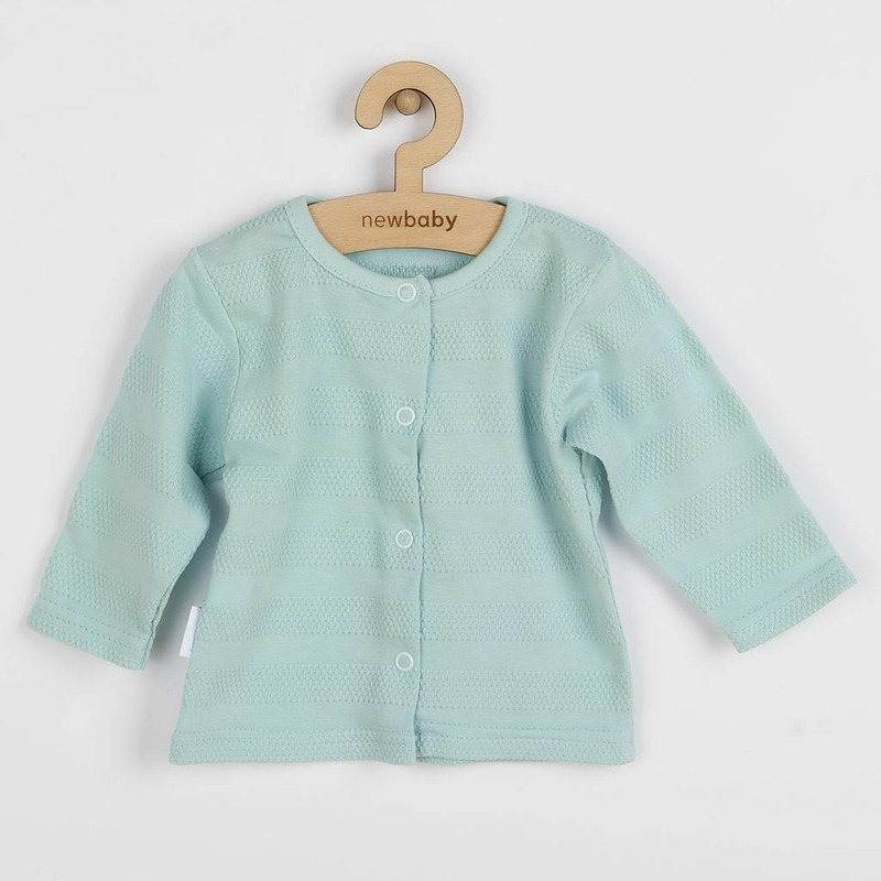 Set 7 piese: body cu maneca lunga, bluza, pantalonasi cu botosei, salopeta fara maneci, caciulita, manusi, botosei, Marime 56, Din bumbac 100%, New Baby, I am Blue