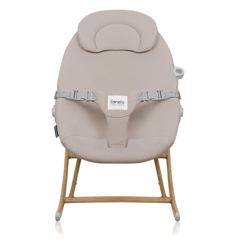 Set balansoar si scaun de masa, Lionelo, Dalia, Scaun cu 2 suporturi pentru picioare, Cu tavita, Balansoar 4 in 1 cu inaltime reglabia si bara cu jucarii, Conform cu EN14988, EN1888-1 EN1888-2, EN1466, Gri