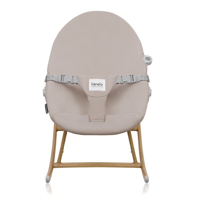 Set balansoar si scaun de masa, Lionelo, Dalia, Scaun cu 2 suporturi pentru picioare, Cu tavita, Balansoar 4 in 1 cu inaltime reglabia si bara cu jucarii, Conform cu EN14988, EN1888-1 EN1888-2, EN1466, Gri