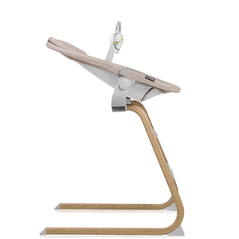 Set balansoar si scaun de masa, Lionelo, Dalia, Scaun cu 2 suporturi pentru picioare, Cu tavita, Balansoar 4 in 1 cu inaltime reglabia si bara cu jucarii, Conform cu EN14988, EN1888-1 EN1888-2, EN1466, Gri