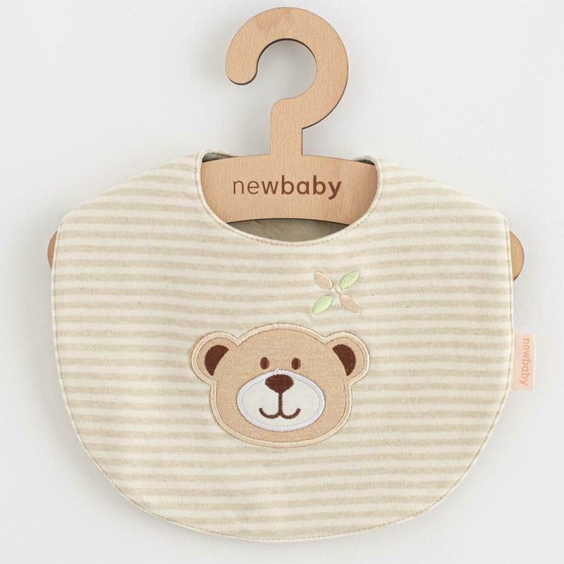 Set cadou 5 piese din bumbac organic, salopeta, baveta, paturica cu gluga, jucarie, Marime 0 - 3 luni, New Baby, Beige