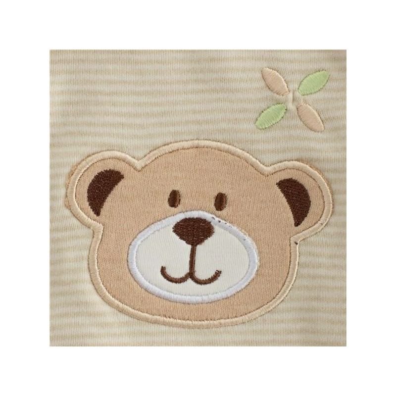 Set cadou 5 piese din bumbac organic, salopeta, baveta, paturica cu gluga, jucarie, Marime 0 - 3 luni, New Baby, Beige