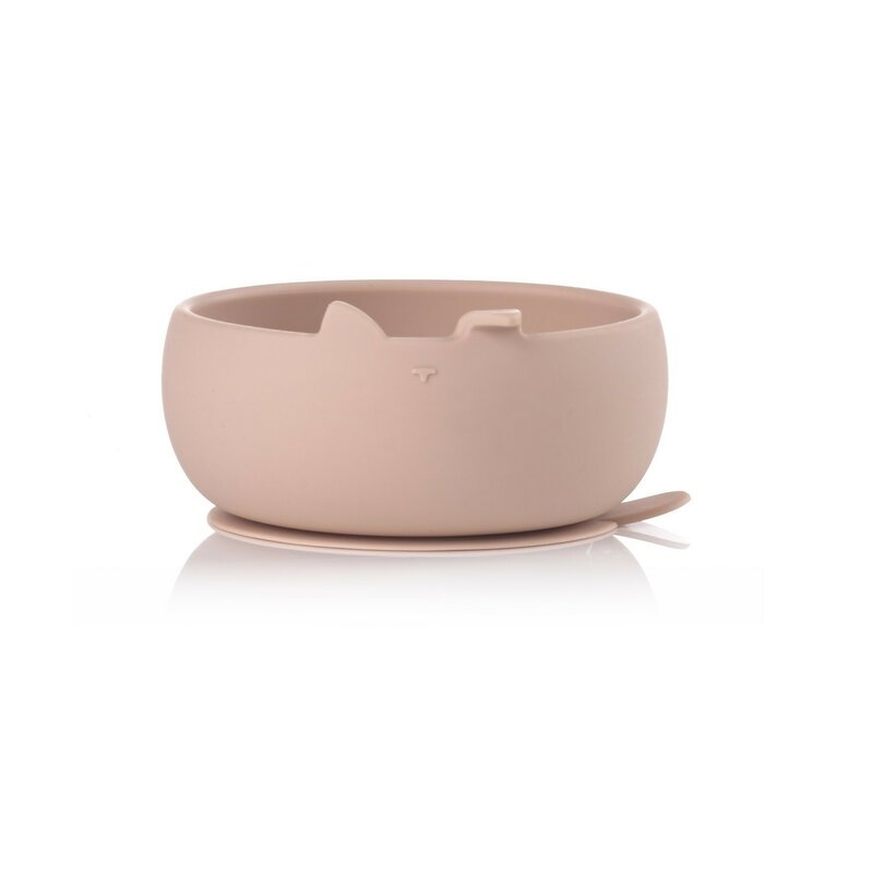 Set complet de masa, Jane, Din silicon, Cu 4 piese, Farfurie, Bol, Lingurita si pahar, BPA free, Pale