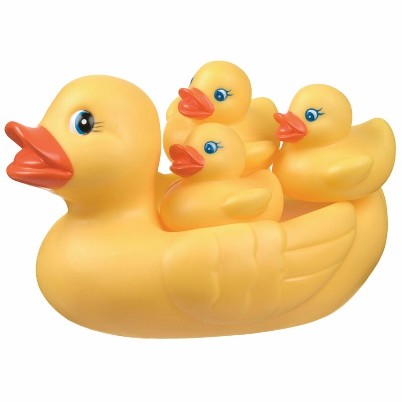Set de joaca de baie, Ratusca cu trei bococi, Fara gauri, Playgro