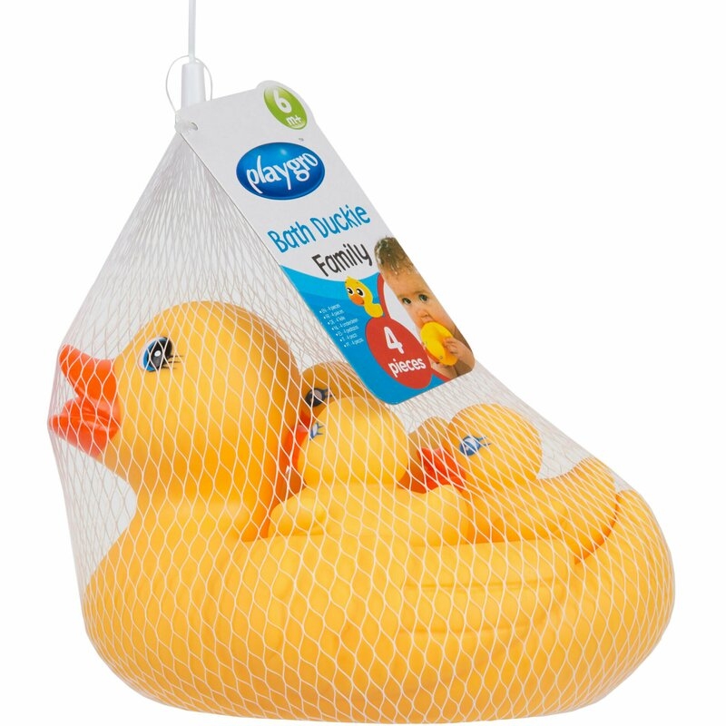 Set de joaca de baie, Ratusca cu trei bococi, Fara gauri, Playgro