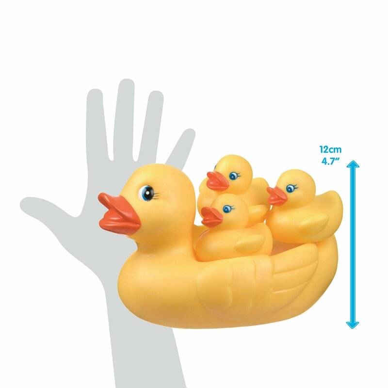 Set de joaca de baie, Ratusca cu trei bococi, Fara gauri, Playgro