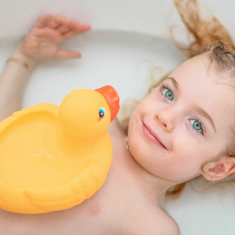 Set de joaca de baie, Ratusca cu trei bococi, Fara gauri, Playgro