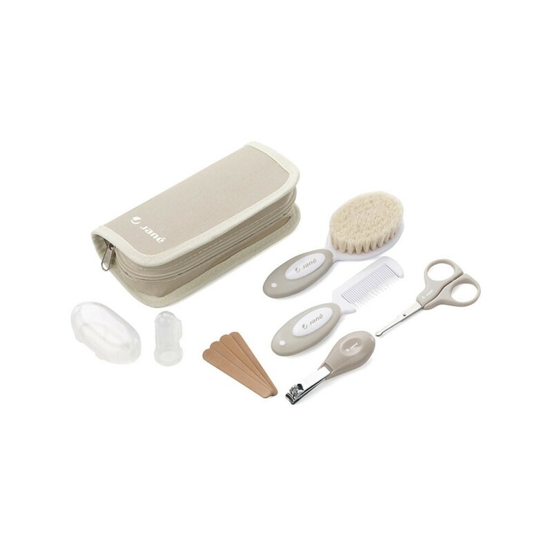 Set ingrijire, Jane, Basic, Contine forfecuta, unghiera, pile de unghii, perie de par, pieptene, degetar periuta de dinti, Sand