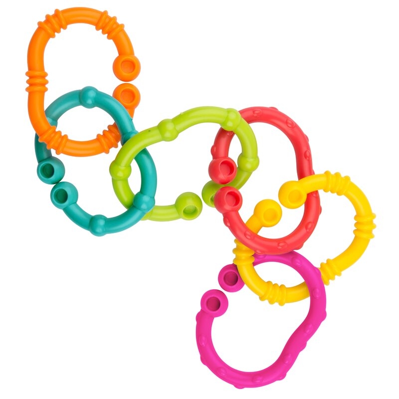 Set jucarii interactive, Playgro, Include 6 cupe pentru stivuire, 6 inele, o jucarie din plus si o jucarie cu ventuza, 6 luni+, Sensory Llama Explore and Play Gift Pack