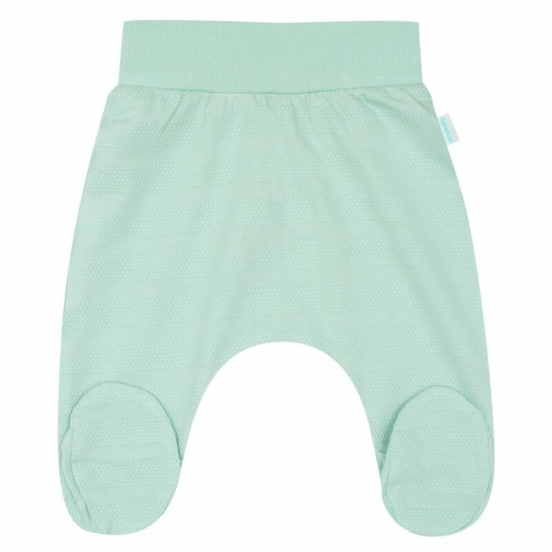 Set pentru bebe, New Baby, I AM, 7 piese, Cu botosei, jacheta maneca lunga, caciulita, body cu maneca lunga, pantalonasi si salopeta cu botosei si manusi, 100% bumbac, Marime 56, 0-3 luni, Mint