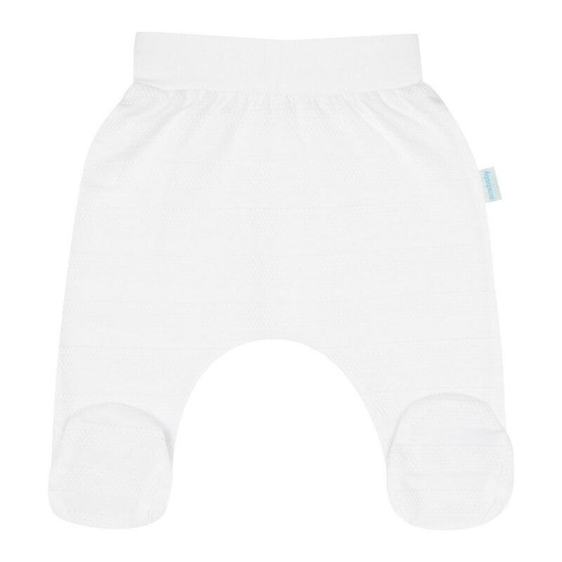 Set pentru bebe, New Baby, I AM, 7 piese, Cu botosei, jacheta maneca lunga, caciulita, body cu maneca lunga, pantalonasi si salopeta cu botosei si manusi, 100% bumbac, Marime 56, 0-3 luni, White