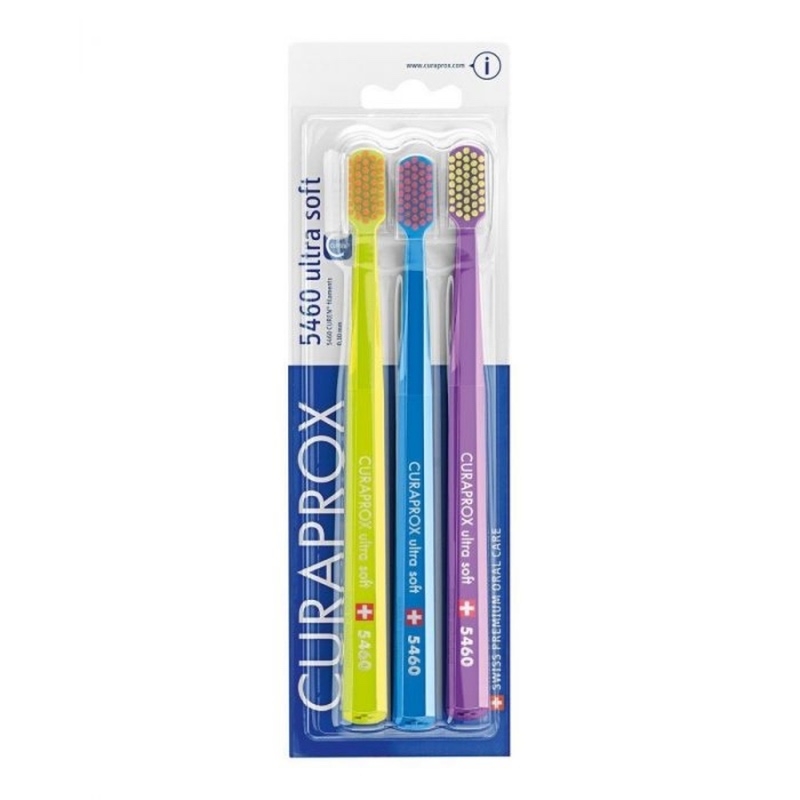 Set periuta de dinti 5460 ultra soft, 3 bucati, Curaprox Set periuta de dinti 5460 ultra soft, 3 bucati, Curaprox