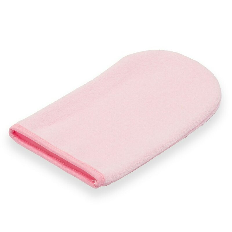 Set prosop cu gluga si manusa baie, New Baby, Dimensiune mare 100 x 100 cm, Basic, Pink