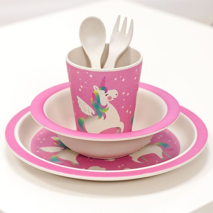 Set tacamuri din bambus Unicorn
