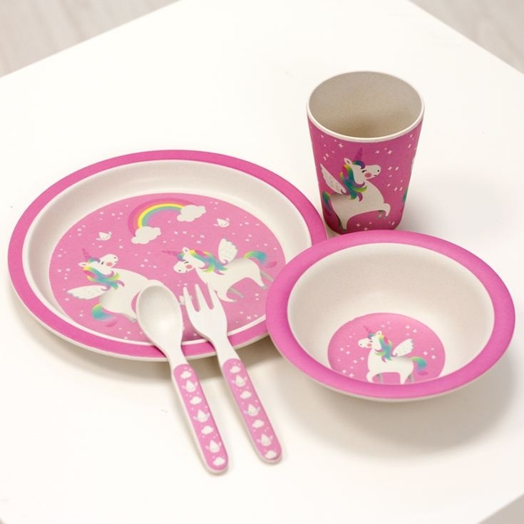 Set tacamuri din bambus Unicorn