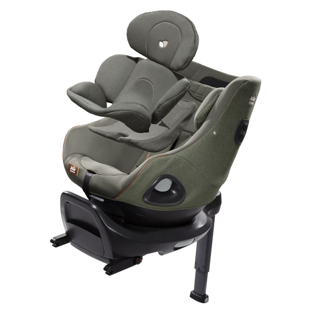 Set scaun auto rotativ i-Size Joie i-Harbour Signature Pine, 40-105 cm + Baza i-Size i-Base Encore, testat ADAC si certificat R129, Joie