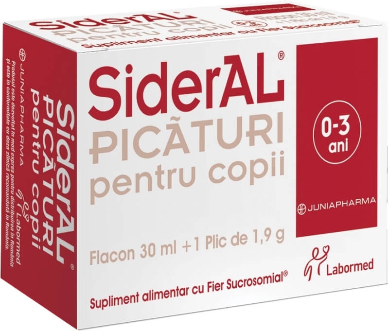SideraAL Picaturi pentru copii, flacon 30 ml + plic 1.9 g, Labormed