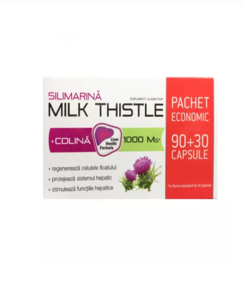 Zdrovit - Silimarina Milk Thistle 1000 Mg + Colina 90+30compr