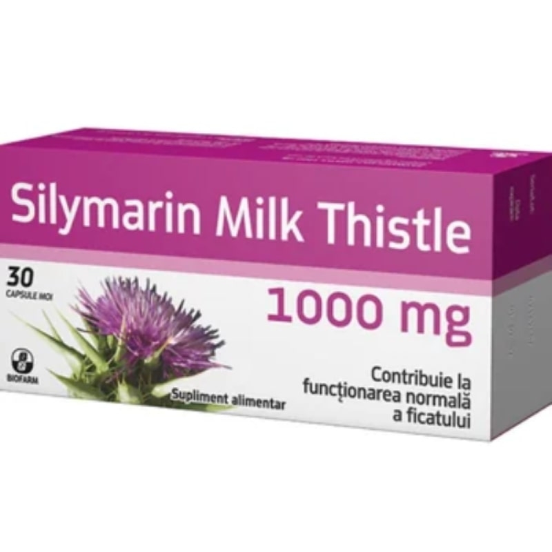 Silymarin Milk Thistle 1000 mg, 30 capsule, Biofarm