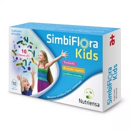 SimbiFlora Kids, 10 plicuri, Antibiotice SA SimbiFlora Kids, 10 plicuri, Antibiotice SA