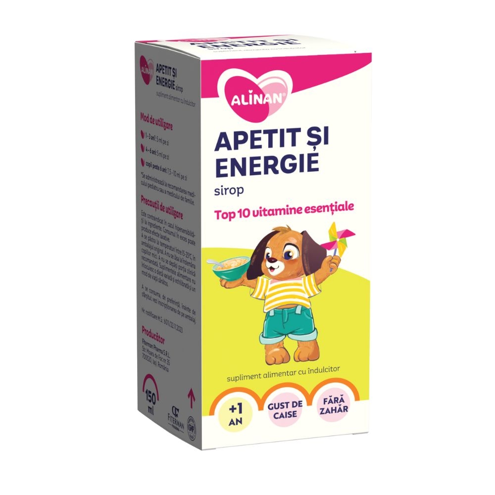 Sirop apetit si energie Alinan, 150 ml, Fiterman Pharma