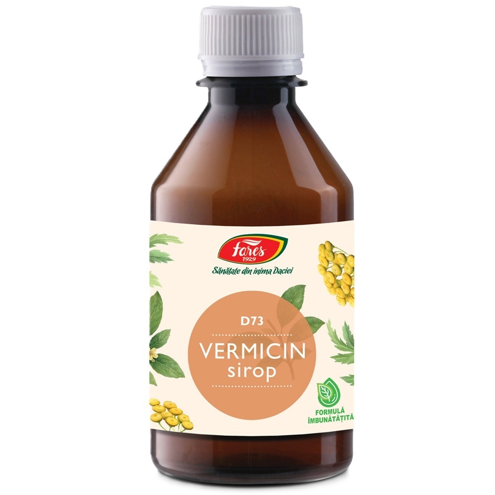 Sirop din plante medicinale Vermicin D73, 250 ml, Fares Sirop din plante medicinale Vermicin D73, 250 ml, Fares