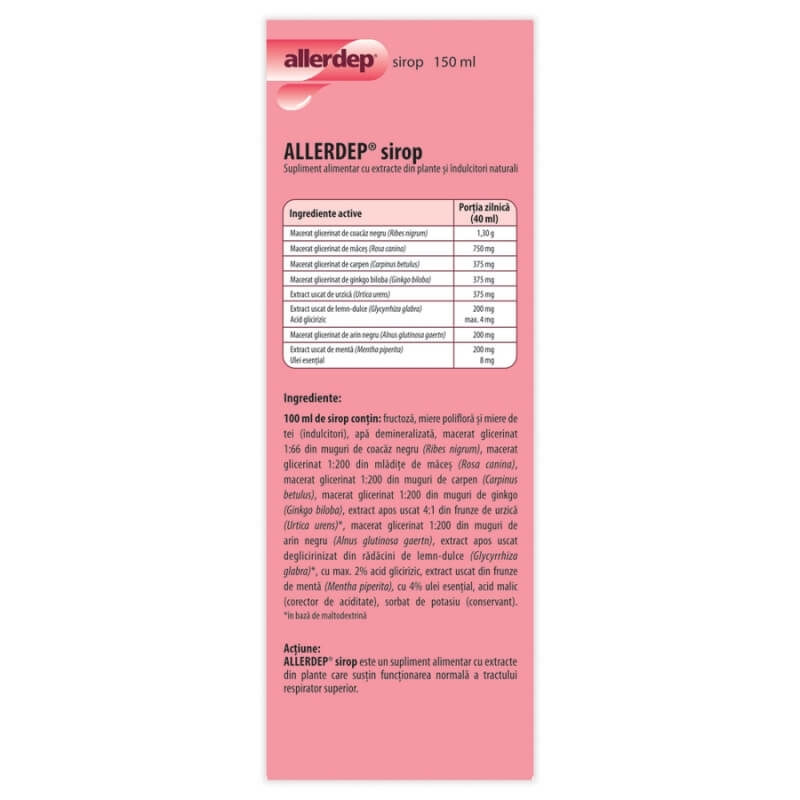 Sirop pentru copii Allerdep, 150 ml, Dr. Phyto