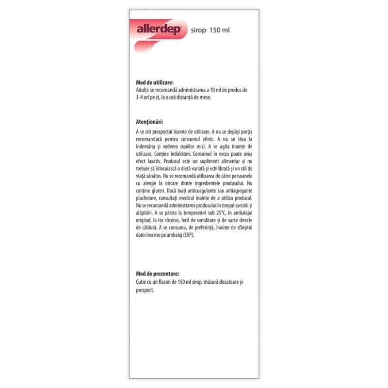 Sirop pentru copii Allerdep, 150 ml, Dr. Phyto